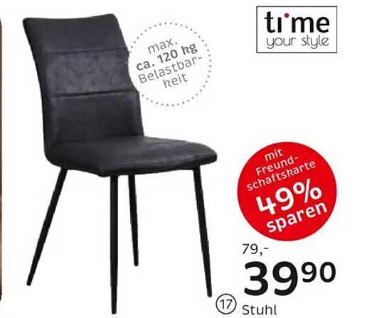 Stuhl time your style - Schwarz
