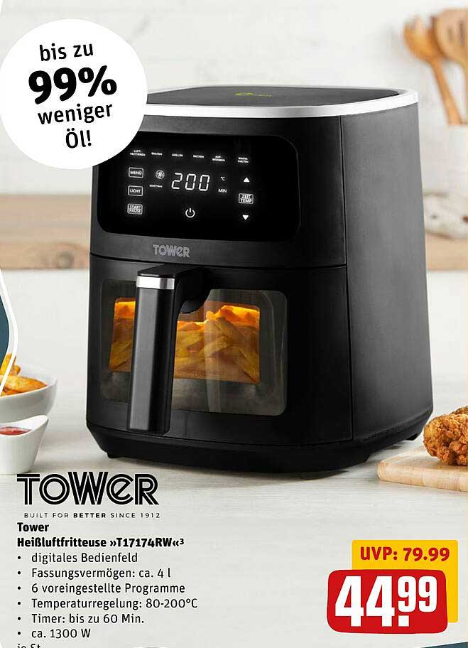 Tower Heißluftfritteuse T17174RW