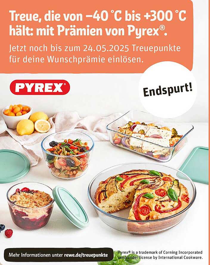 Treue, die von -40 °C bis +300 °C hält: mit Prämien von Pyrex®