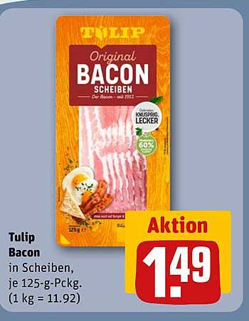 Tulip Bacon Scheiben, je 125-g-Packung