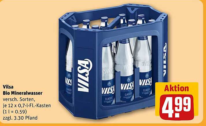 Vilsa Bio Mineralwasser 12x0,7L-Kasten