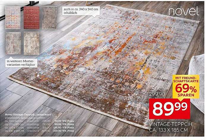 Vintage-Teppich Novel, ca. 133 x 185 cm