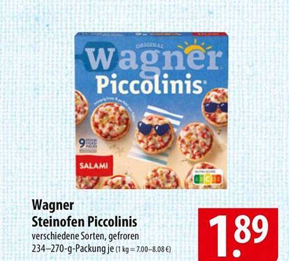 Wagner Steinofen Piccolinis – Verschiedene Sorten, gefroren