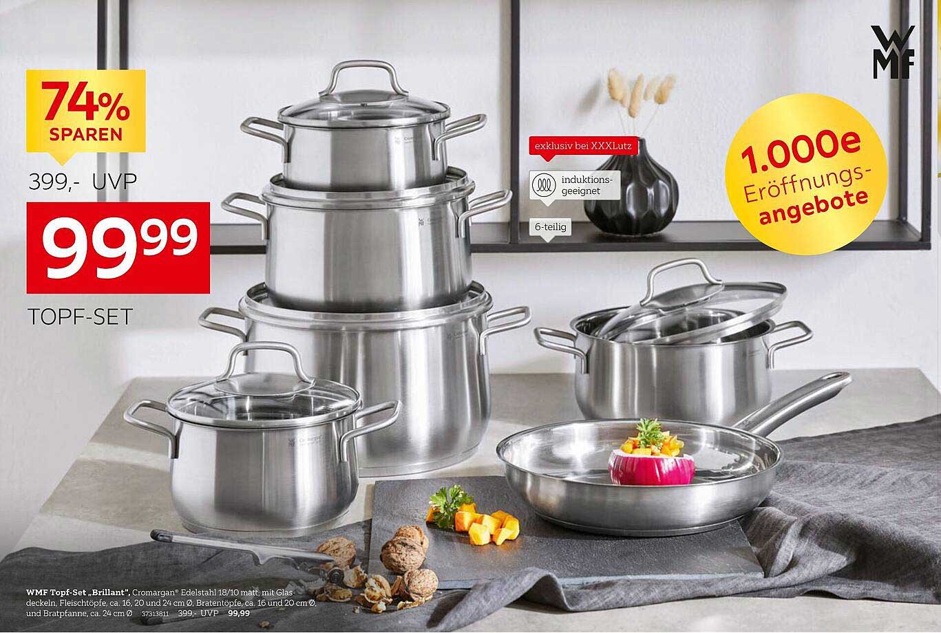WMF Topf-Set "Brillant", 6-teilig für nur 99,99 €