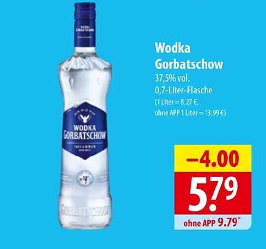 Wodka Gorbatschow 0,7-Liter-Flasche