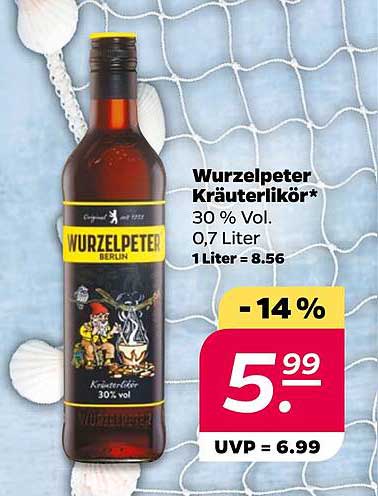 Wurzelpeter Kräuterlikör 30 % Vol - 0,7 Liter