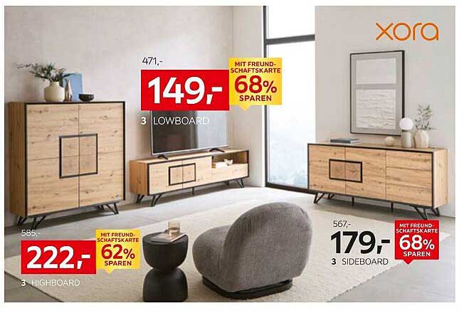 xora Lowboard für 149,- EUR – Ein stylisches Highlight für Ihr Wohnzimmer
