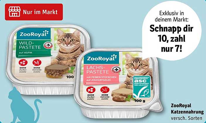 ZooRoyal Katzennahrung - Schnapp dir 10, zahl nur 7!