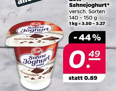 Zott Sahnejoghurt verschiedene Sorten 140 - 150 g