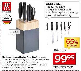 Zwilling Messerblock - Five Star - 7-teilig