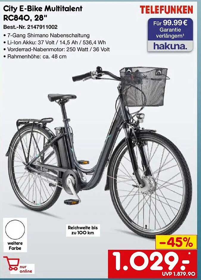 City E-Bike Multitalent RC840, 28"