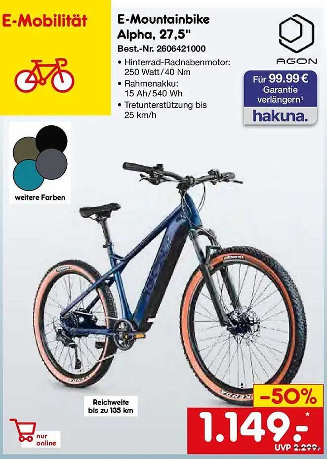 E-Mountainbike Alpha, 27,5"