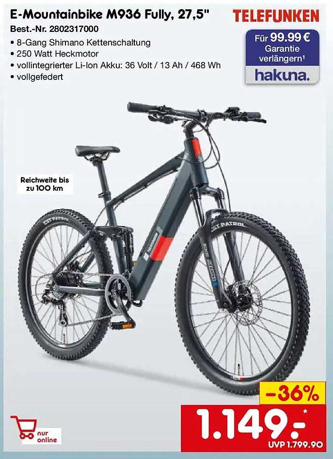 E-Mountainbike M936 Fully, 27,5"