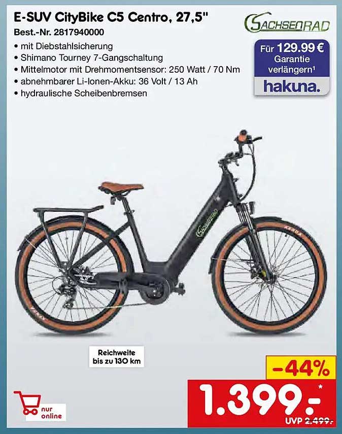 E-SUV CityBike C5 Centro, 27,5"