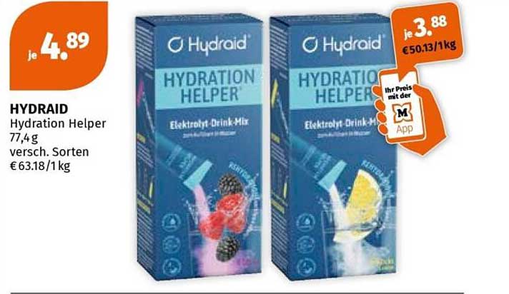 HYDRAID Hydration Helper 77,4 g versch. Sorten