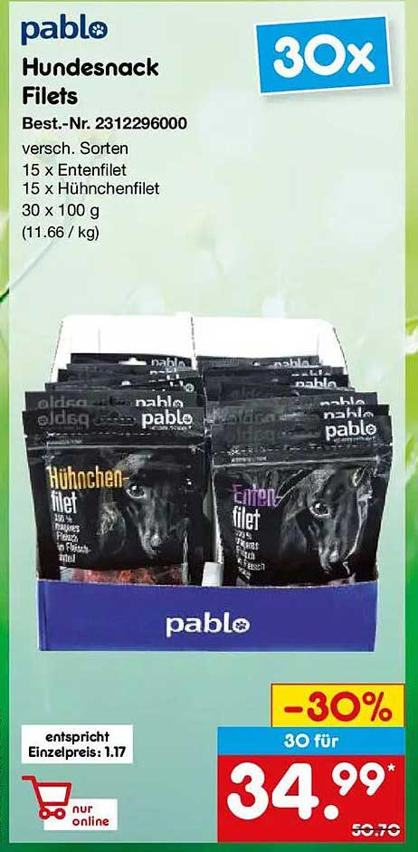 pablo Hundesnack Filets