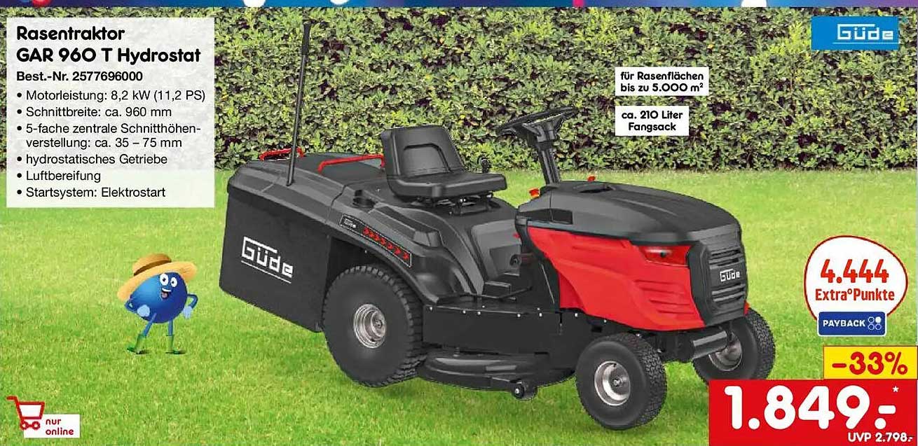 Rasentraktor GAR 960 T Hydrostat