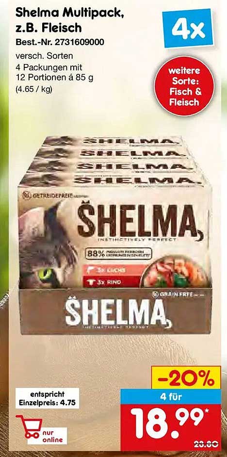 Shelma Multipack, z.B. Fleisch