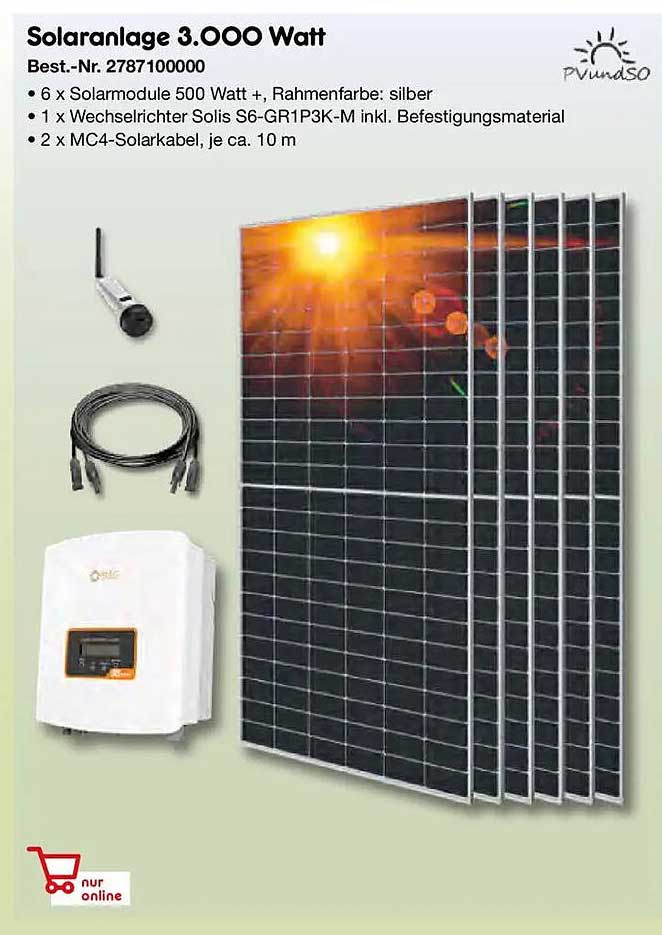 Solaranlage 3.000 Watt