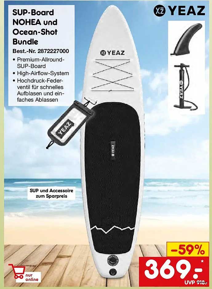 SUP-Board NOHEA und Ocean-Shot Bundle