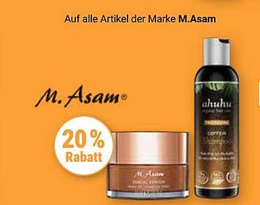 20% Rabatt auf alle Artikel der Marke M.Asam