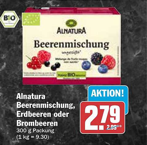 AlnaturA Beerenmischung, Erdbeeren oder Brombeeren