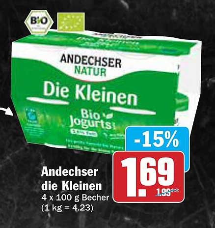 Andechser die Kleinen Bio-Jogurts 4 x 100 g Becher