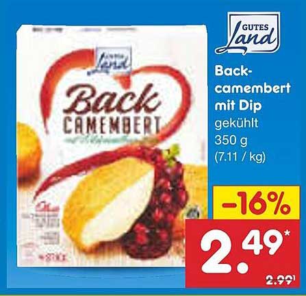 Back-Camembert mit Dip 350 g