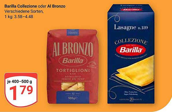 Barilla Collezione oder Al Bronzo verschiedene Sorten