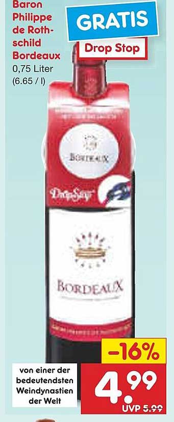 Baron Philippe de Rothschild Bordeaux 0,75 Liter