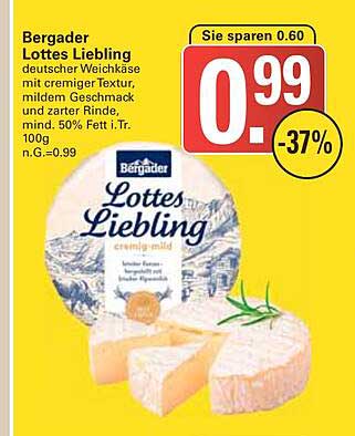 Bergader Lottes Liebling deutscher Weichkäse