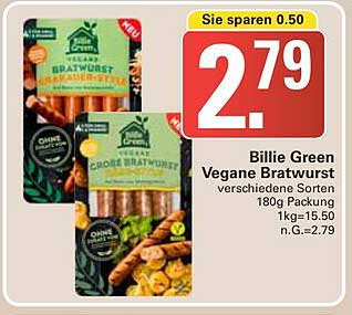 Billie Green Vegane Bratwurst