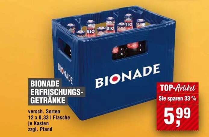BIONADE Erfrischungsgetränke 12 x 0,33 l Flasche