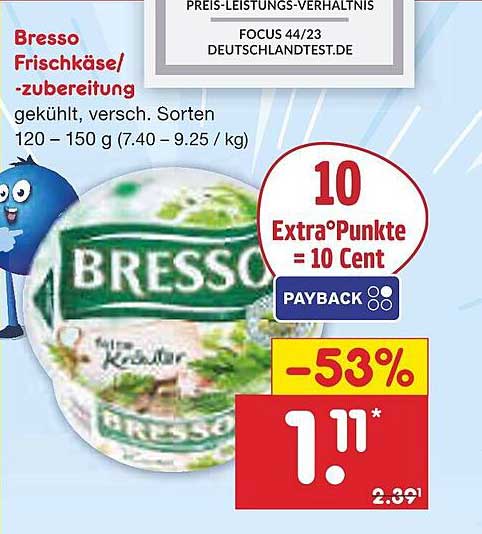 Bresso Frischkäse/-zubereitung, gekühlt, versch. Sorten 120 - 150 g