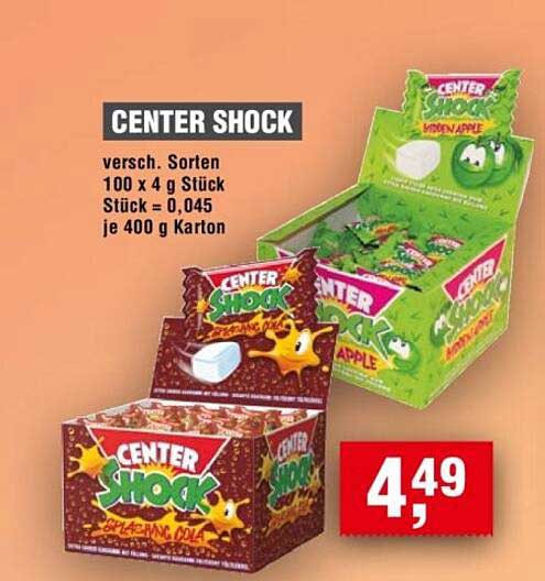 CENTER SHOCK - Verschiedene Sorten