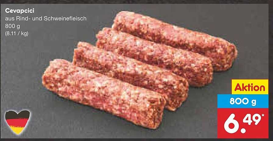 Cevapcici aus Rind- und Schweinefleisch 800 g