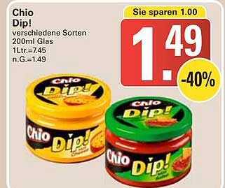 Chio Dip! verschiedene Sorten 200ml Glas