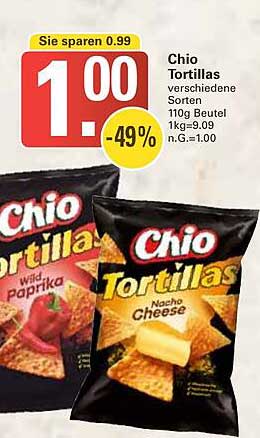 Chio Tortillas verschiedene Sorten 110g Beutel