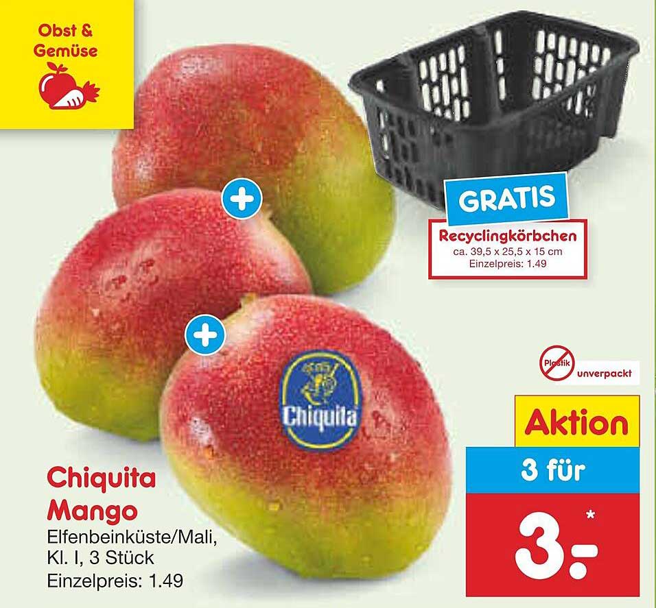 Chiquita Mango – 3 für 3€