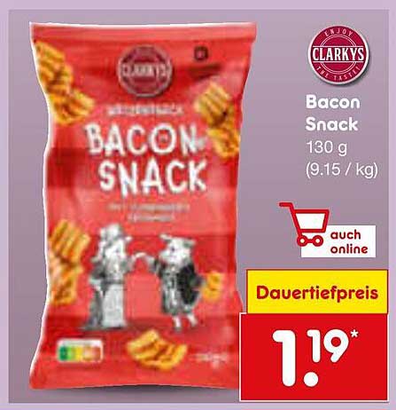 Clarky’s Bacon Snack 130 g