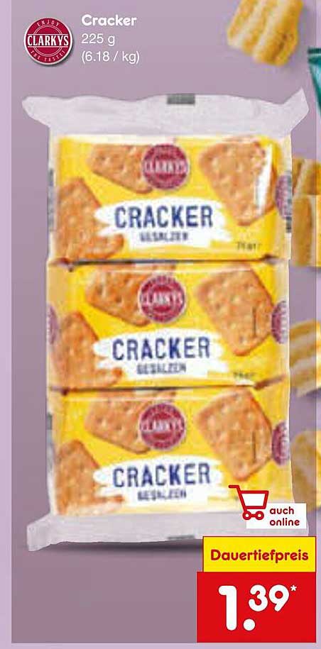 Clarkys Cracker gesalzen 225 g