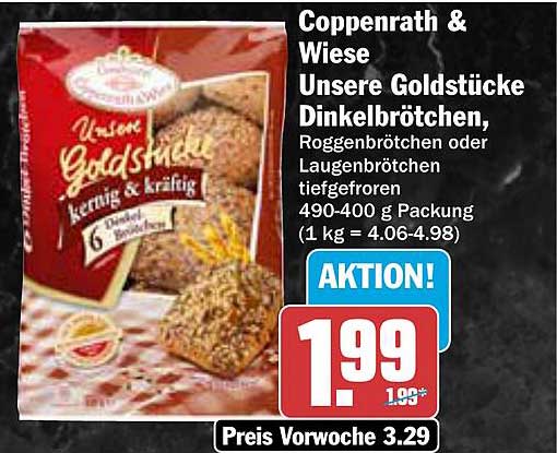 Coppenrath & Wiese Unsere Goldstücke Dinkelbrötchen, Roggenbrötchen oder Laugenbrötchen tiefgefroren