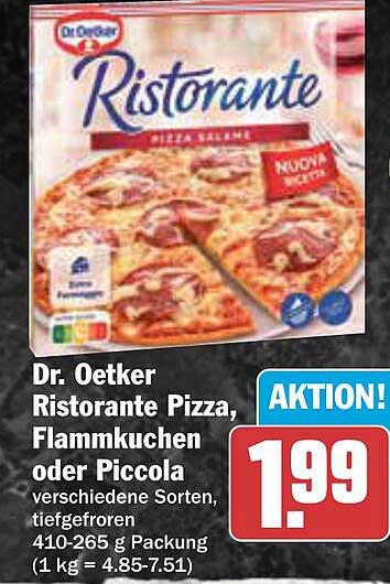 Dr. Oetker Ristorante Pizza, Flammkuchen oder Piccola, verschiedene Sorten, tiefgefroren