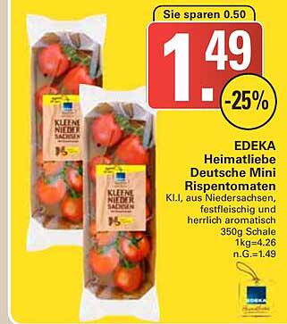 EDEKA Heimattliebe Deutsche Mini Rispentomaten 350g