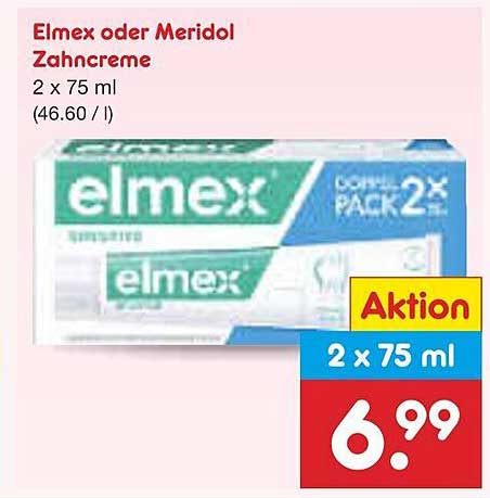 Elmex oder Meridol Zahnpasta 2 x 75 ml