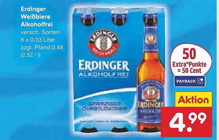 Erdinger Weißbiere alkoholfrei 6 x 0,33 Liter
