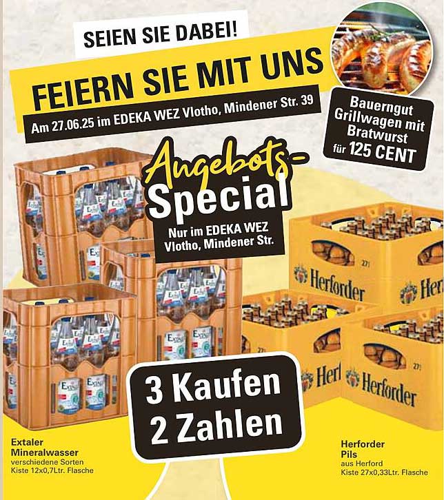 Exalter Mineralwasser und Herforder Pils - 3 Kaufen, 2 Zahlen!