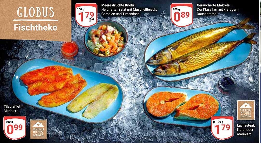 Fischspezialitäten aus der Globus-Fischtheke