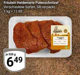 Fräulein Heidemarie Putenschnitzel, verschiedene Sorten, SB-verpackt