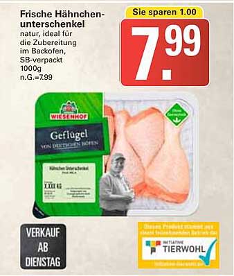 Frische Hähnchenunterschenkel